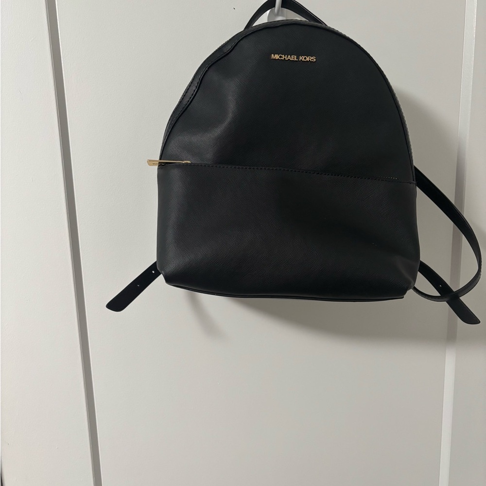 Michael Kors Black Leather Men's Backpack